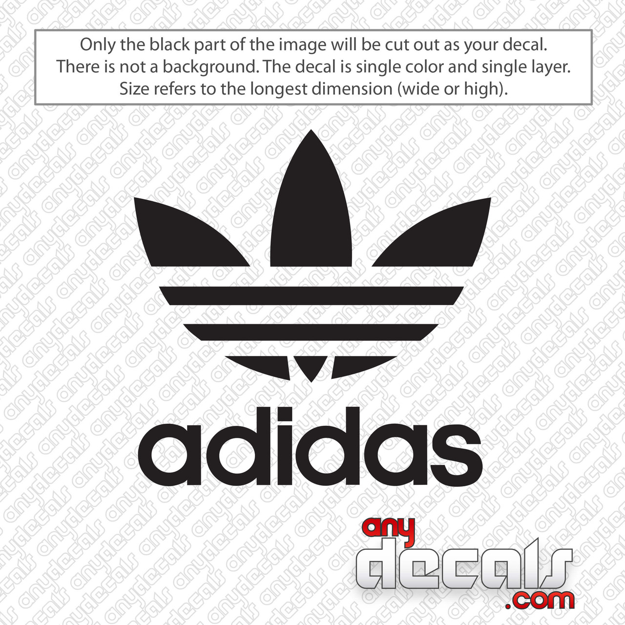Adidas Logo Decal Sticker - AnyDecals.com