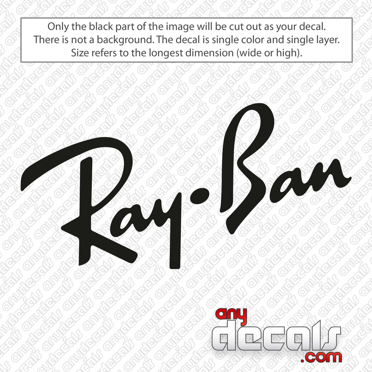 Ray ban logo discount sticker for glasses