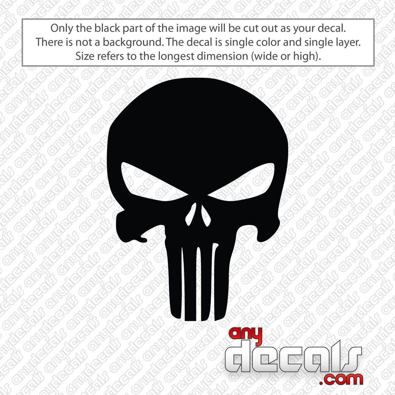 Punisher Skull Decal Sticker
