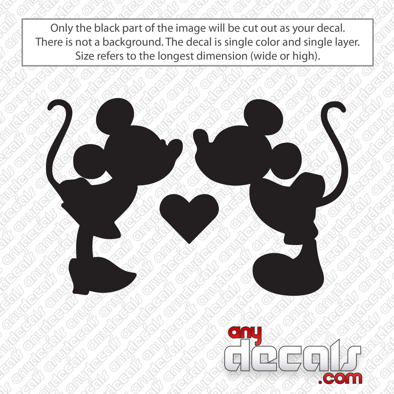 Disney Mickey Minnie Mouse Love Decal Sticker 