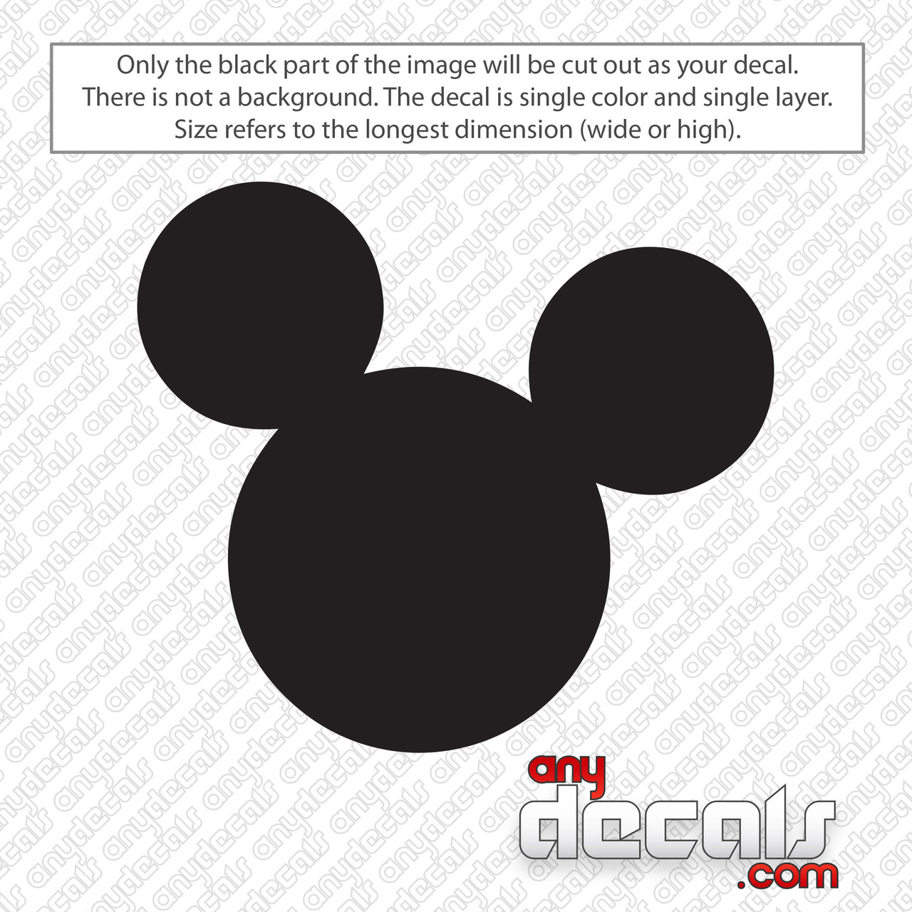 Mickey Ears Decal Mickey Ear Hat Vinyl Disney Mickey Ear Decal Mickey Ears  Sticker Disney World Mickey Ears Decal Disneyland Decal 