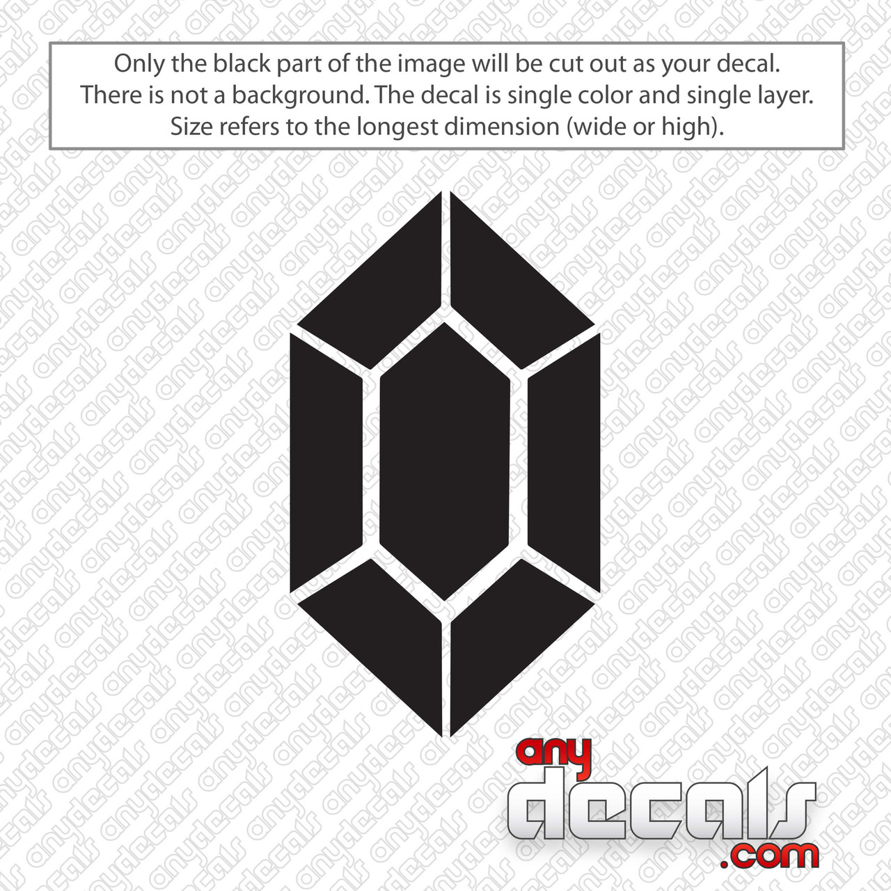 Zelda Rupee Decal Sticker - AnyDecals.com