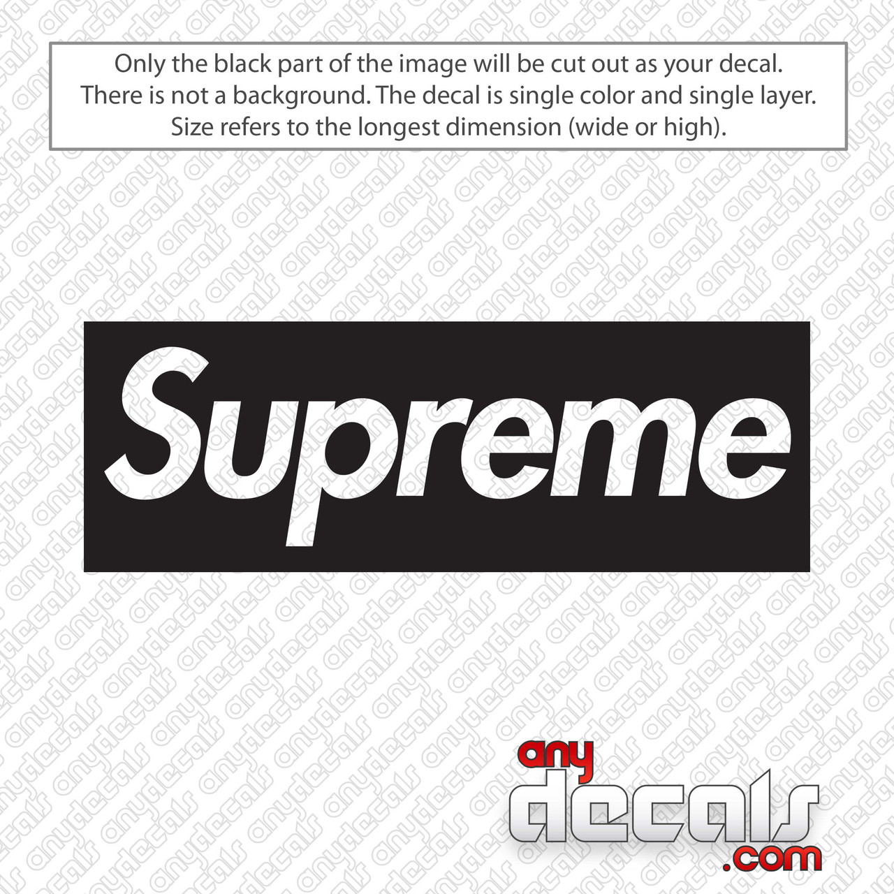 Supreme NY Skate Logo Decal Sticker