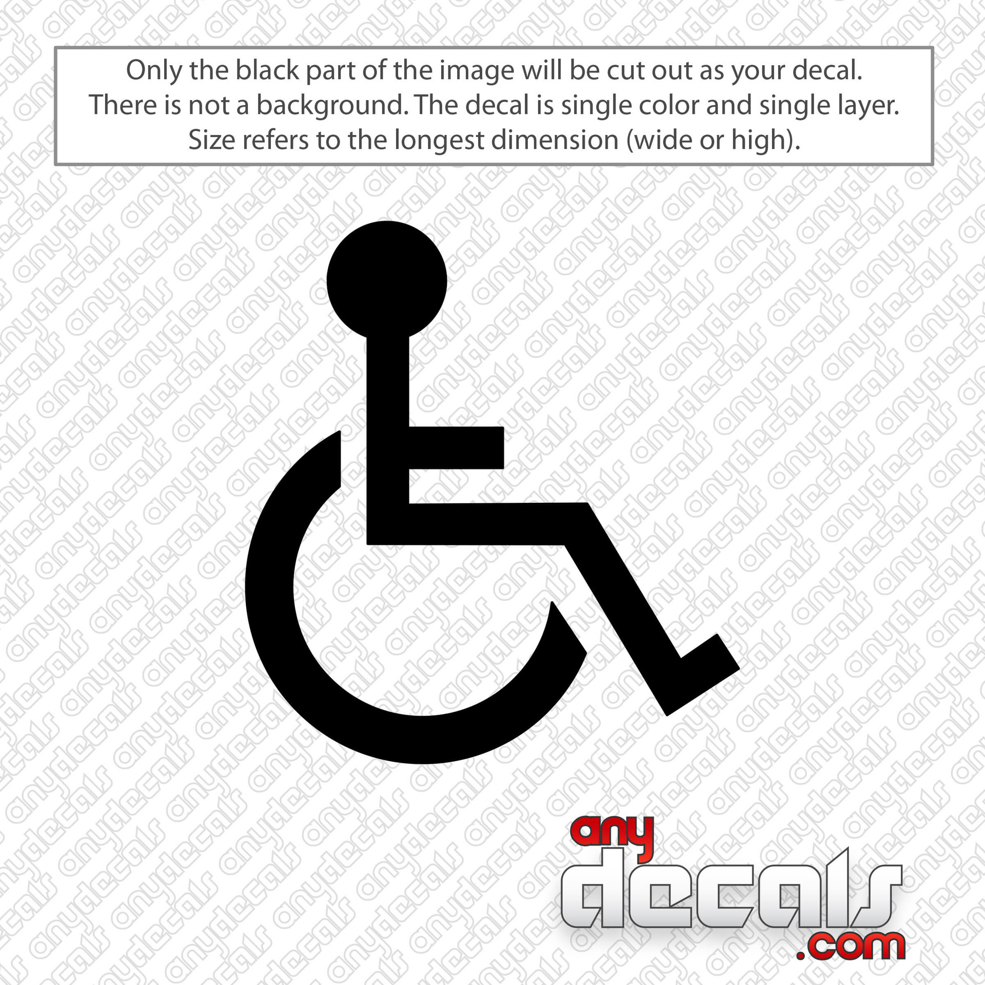 Handicap Wheelchair Racing Decal Sticker - AnyDecals.com