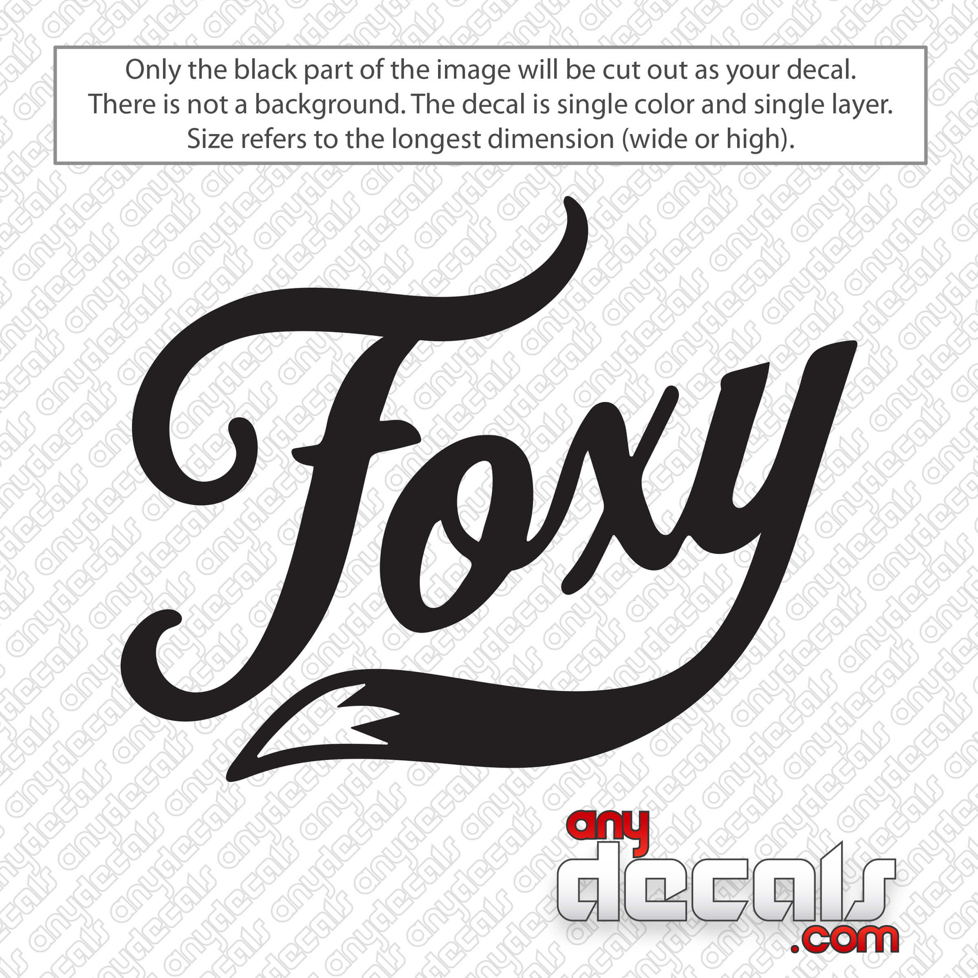 Fox Racing Foxy Decal Sticker - AnyDecals.com