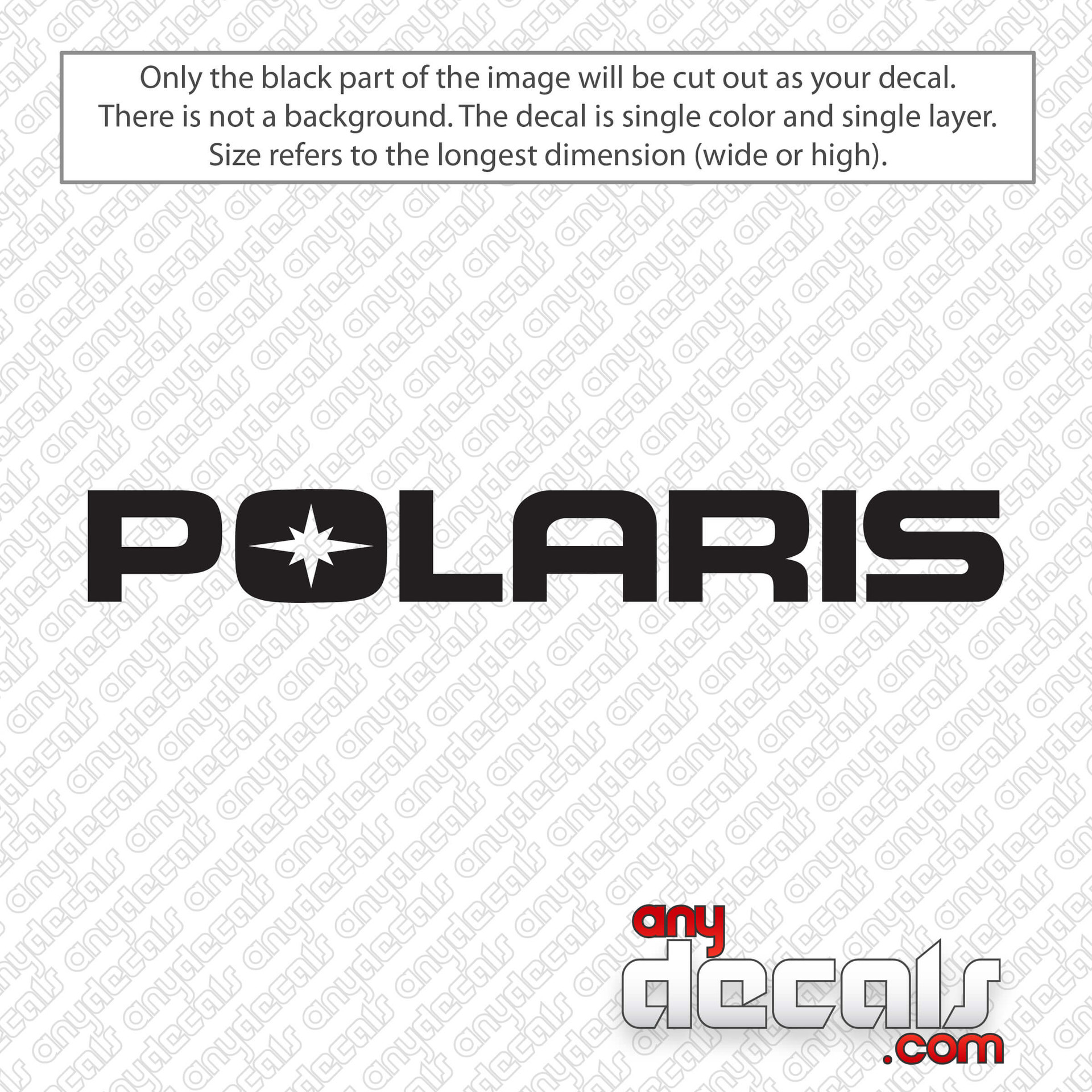 Polaris Logo Outline Decal Sticker