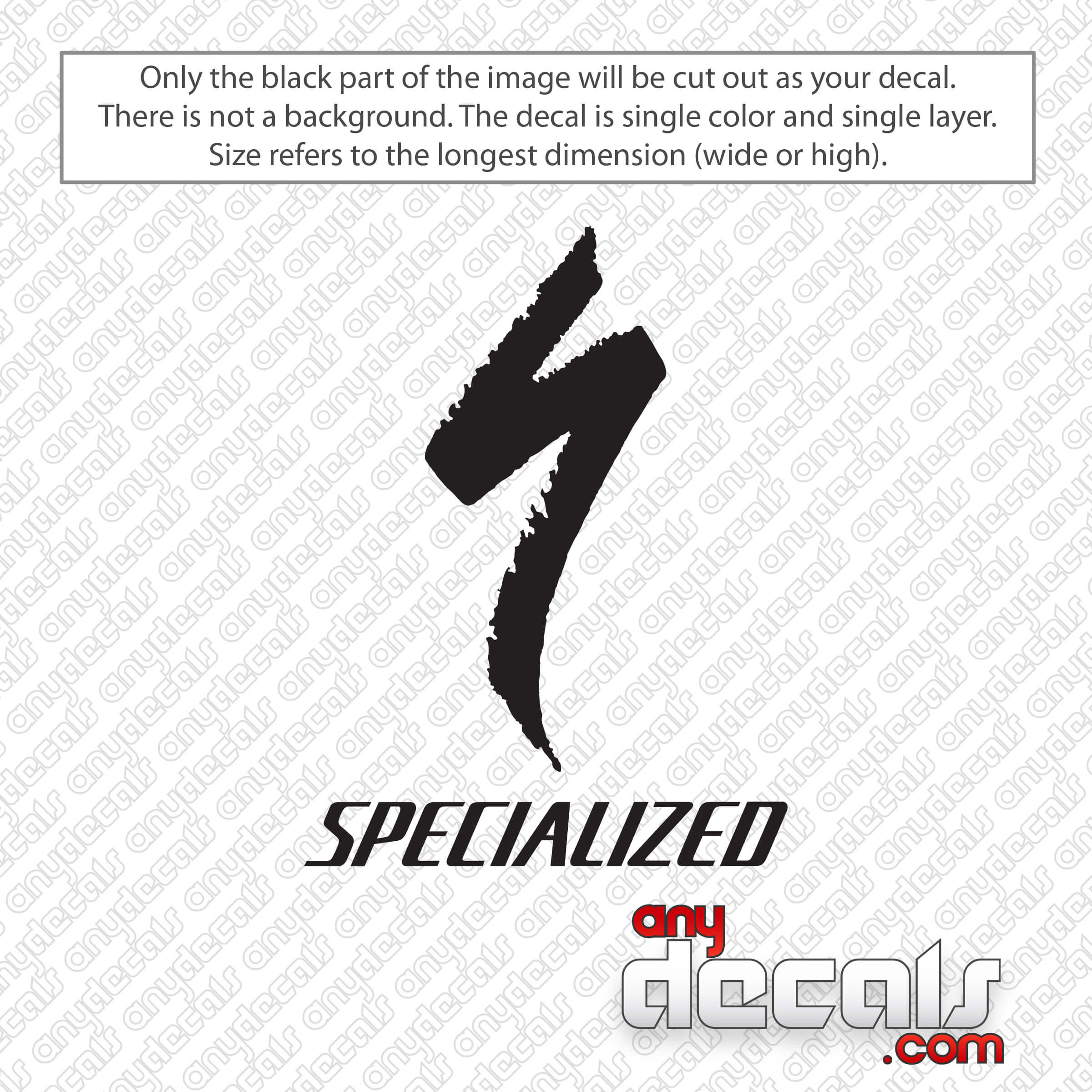 Specialized Logo Decal Sticker