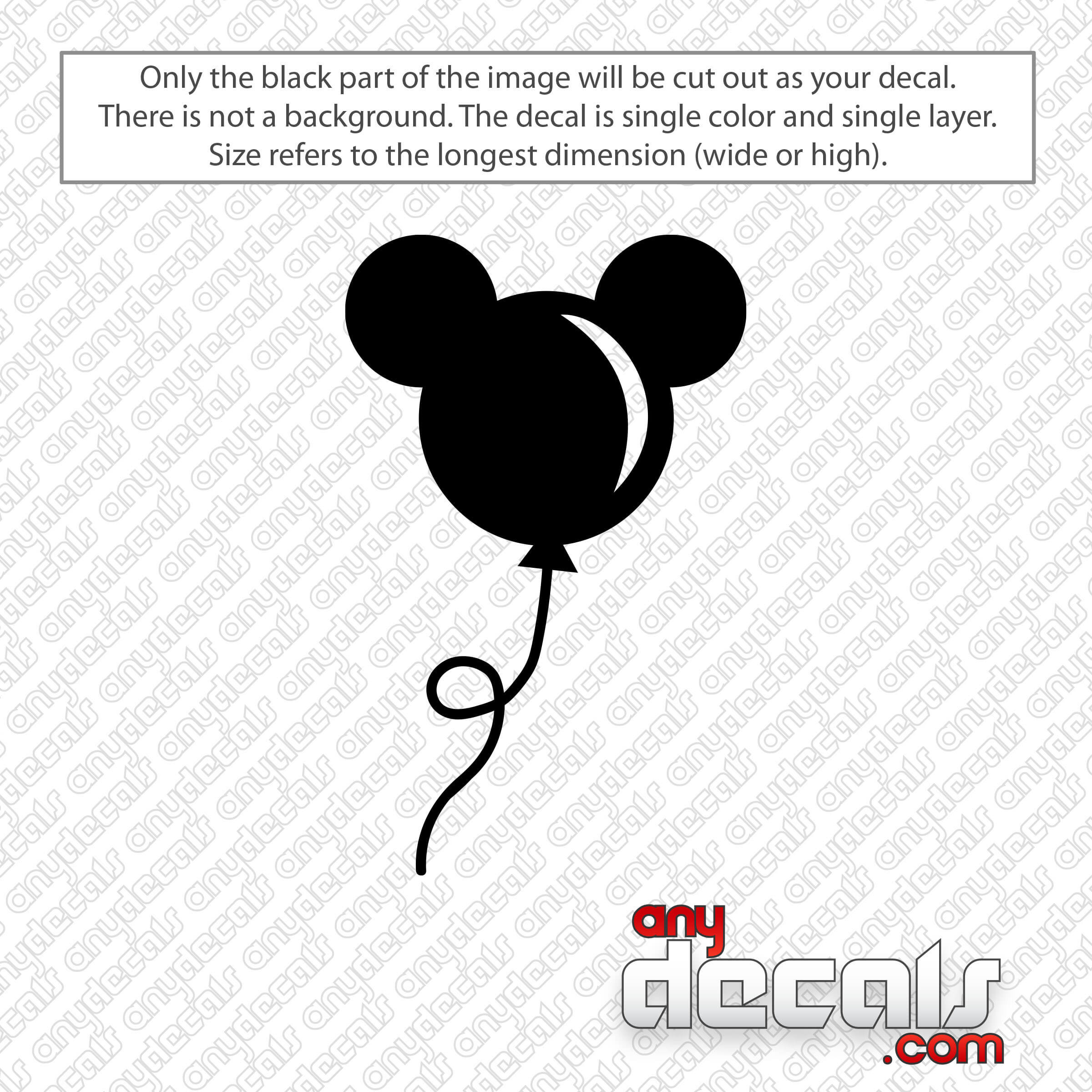 Disney Mickey Glove Hang Loose Shaka Decal Sticker