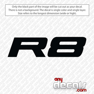 Audi R8 Logo Decal Sticker - AnyDecals.com