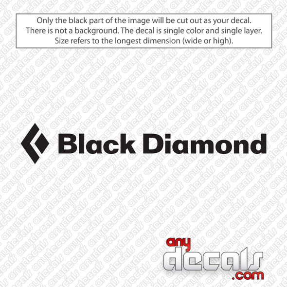 Black Diamond Logo Decal Sticker