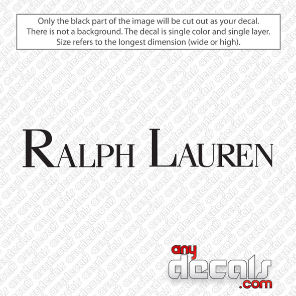 Ralph Lauren Decal Sticker