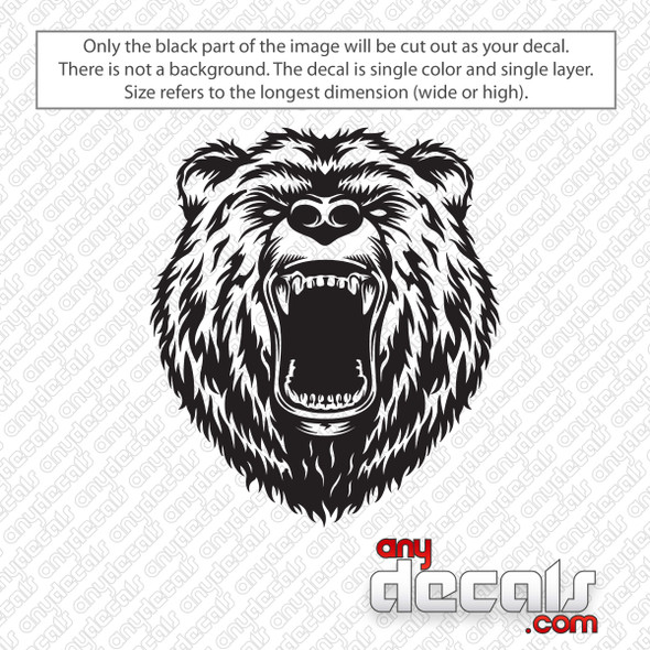 Grizzly Griptape Bear Decal Sticker - AnyDecals.com