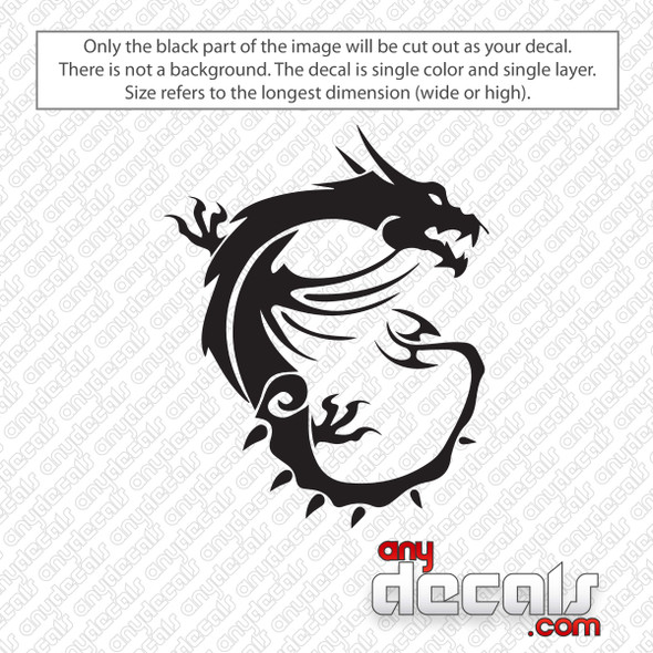 MSI Gaming Dragon Decal Sticker