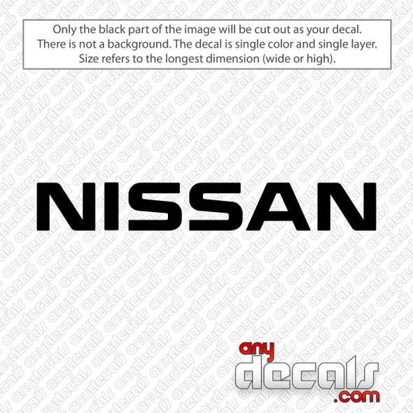 Nissan Logo Text Decal Sticker