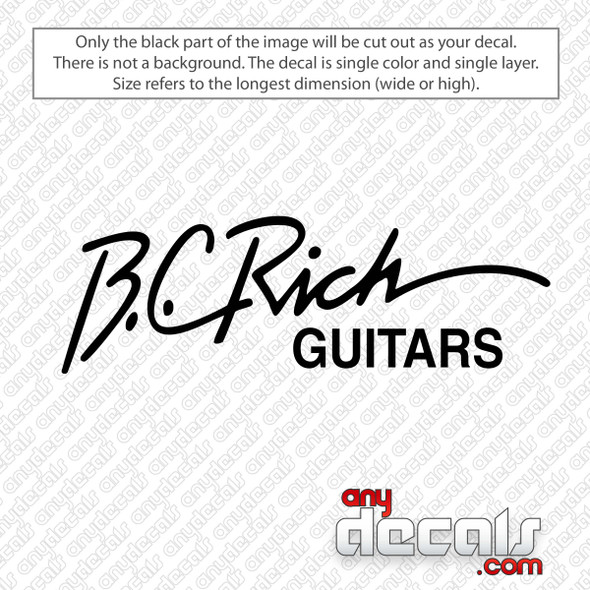 BC Rich Guitars Logo Decal Sticker