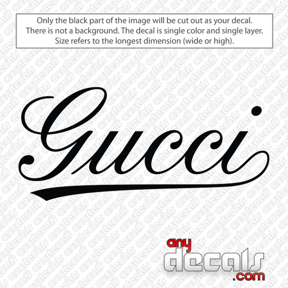 Gucci Script Logo Decal Sticker