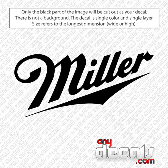 Miller Beer Logo Decal Sticker