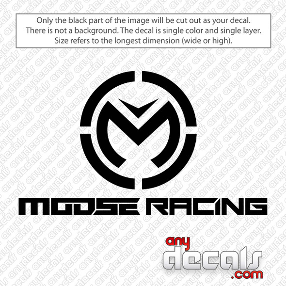 Moose Racing Stacked Logo Decal Sticker