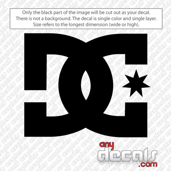 Car Decals - Car Stickers, DC Shoe Co USA Car Decal