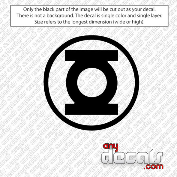 Each Green Lantern possesses a power ring and green lantern that gives the user great control over the physical world as long as the wielder has sufficient willpower and strength to wield it. The ring is one of the most powerful weapons in the universe and can be very dangerous. Green Lantern Car Decal for use outdoors on cars, windows, or other surfaces. Vinyl used for decals is high quality outdoor rated vinyl. All vinyl decals are made in the USA