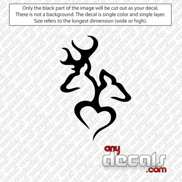 Browning Deer Love Car Decal Browning Deer Love Car Decal