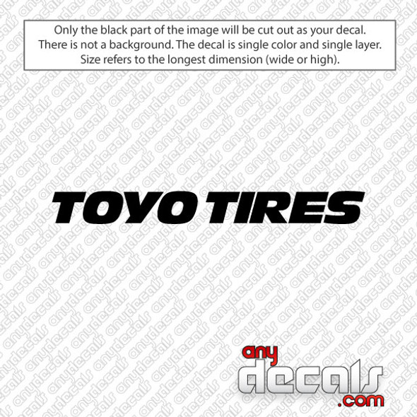 Toyo Tires Car Decal
