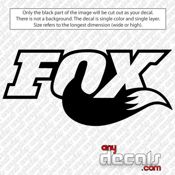 Fox Racing with Foxtail car decal Fox Racing with Foxtail car decal