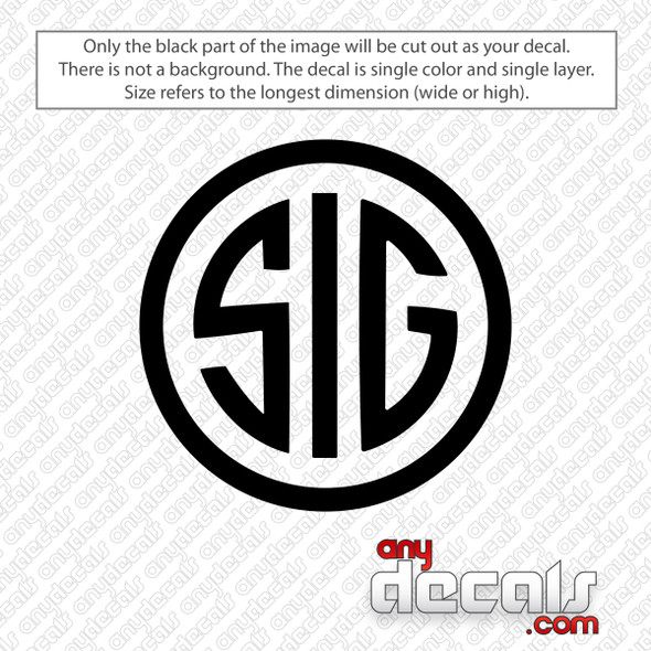 Sig Circle Logo Decal Sticker