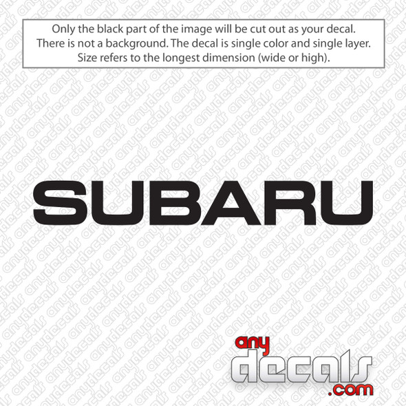 Subaru Text Logo Decal Sticker