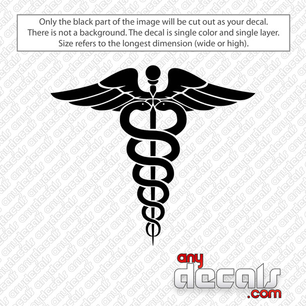 Medical Symbol Caduceus Decal Sticker