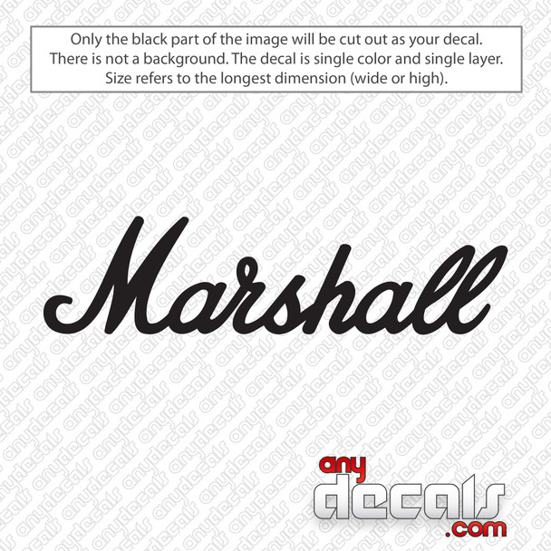 Marshall Logo Decal Sticker