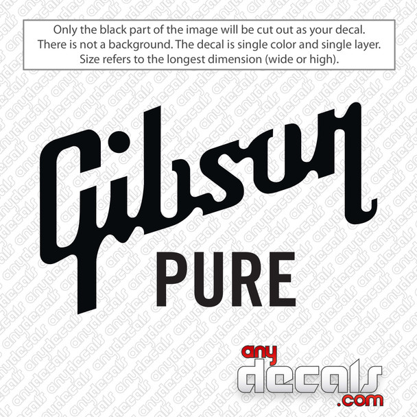 Gibson Pure Logo Decal Sticker