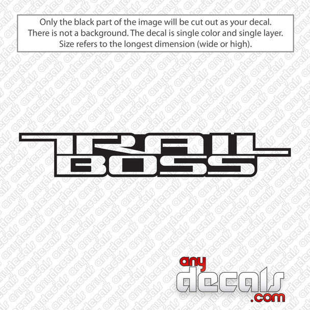Chevy Trail Boss Decal Sticker