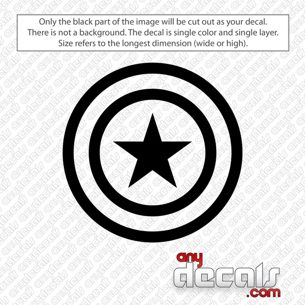 Captain America Shield Decal Sticker