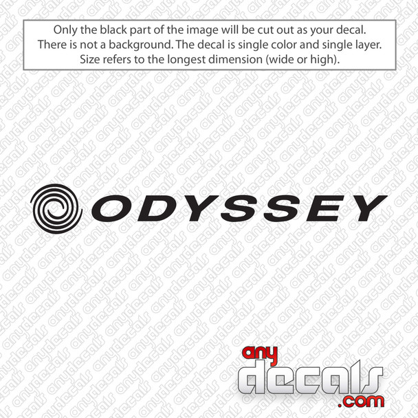 Odyssey Logo Golf Decal Sticker