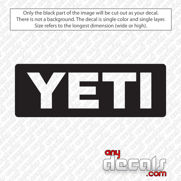 Yeti Cooler Logo Decal Sticker