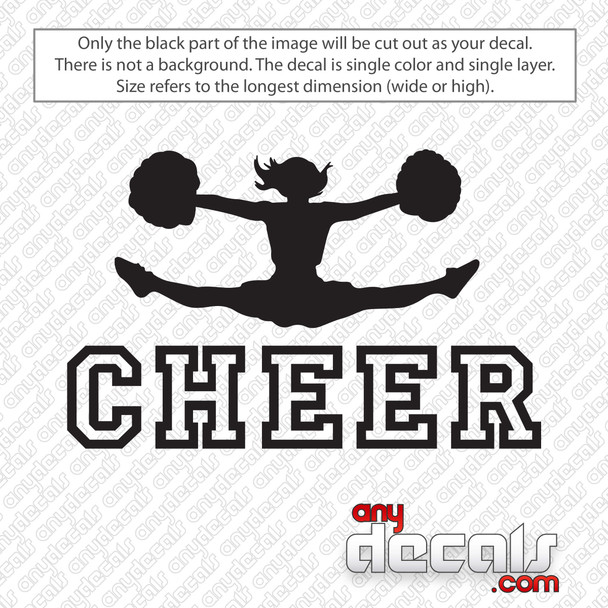 Cheerleader Toetouch Cheer Decal Sticker