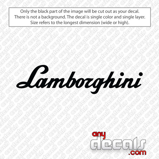 Lamborghini Logo Decal Sticker