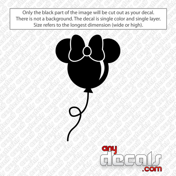 Minnie Mouse Balloon Decal Sticker
