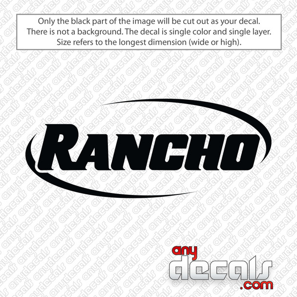 Rancho Suspension Logo Decal Sticker