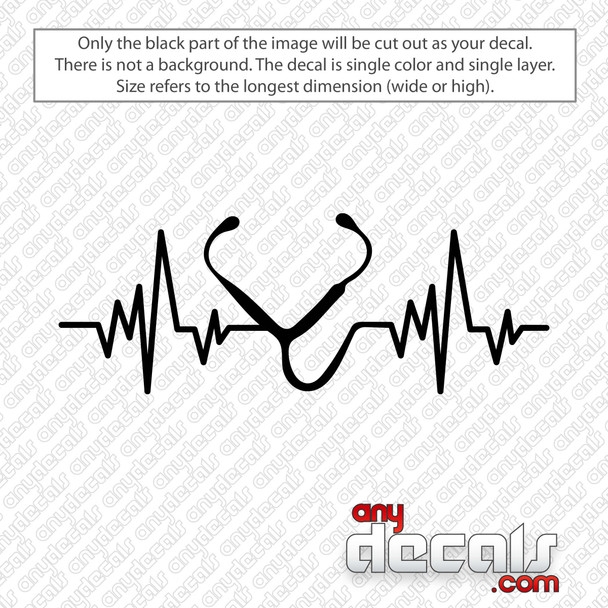 Stethoscope Heartbeat Decal Sticker