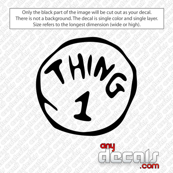 Thing 1 Dr. Seuss Decal Sticker