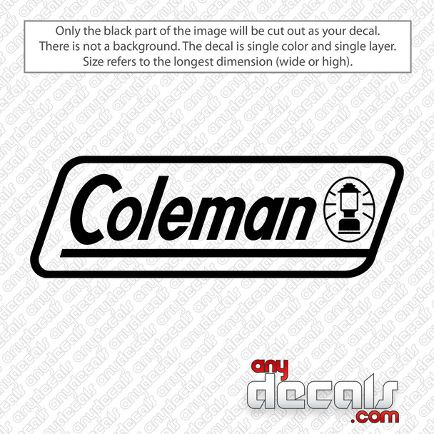 Coleman Logo Outline Decal Sticker