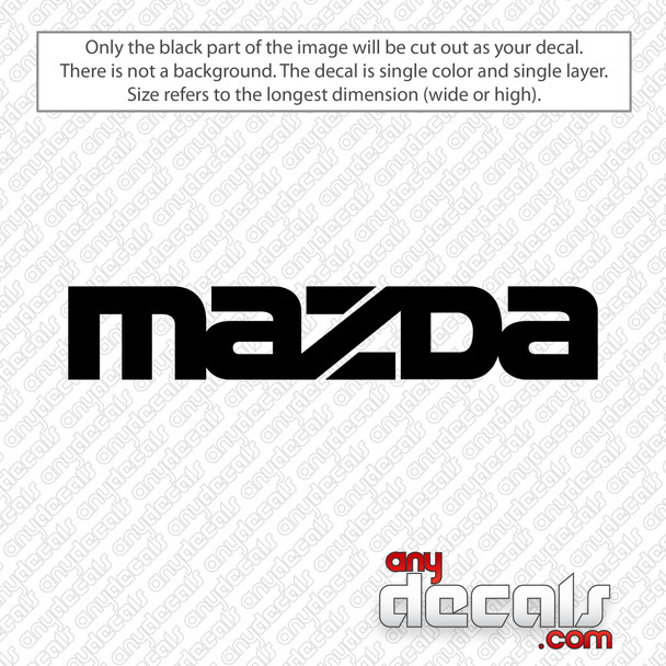 Mazda Logo Text Decal Sticker
