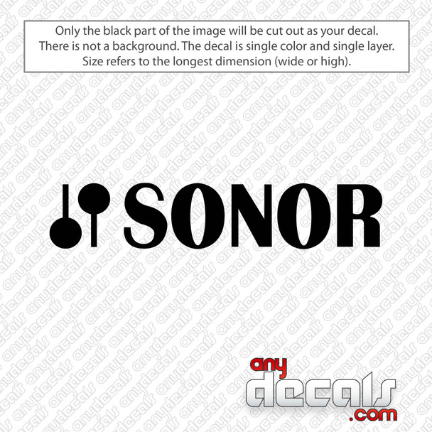 Sonor Logo Bass Drum Decal Sticker