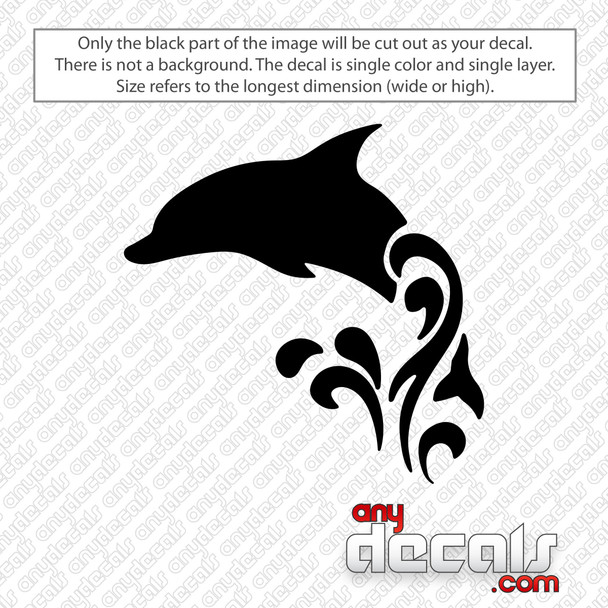 Dolphin Jumping Out Of Water Decal Sticker