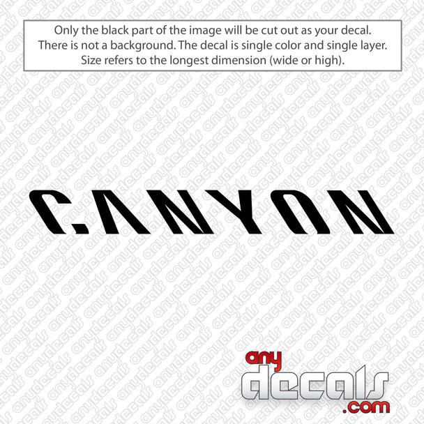 Canyon Cycles Decal Sticker