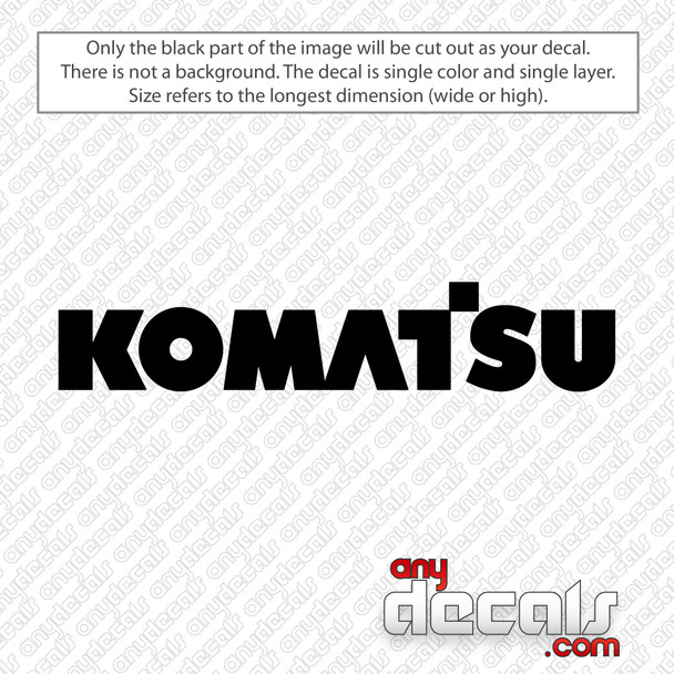 Komatsu Logo Decal Sticker