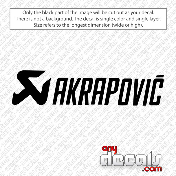 Akrapovic Logo Decal Sticker