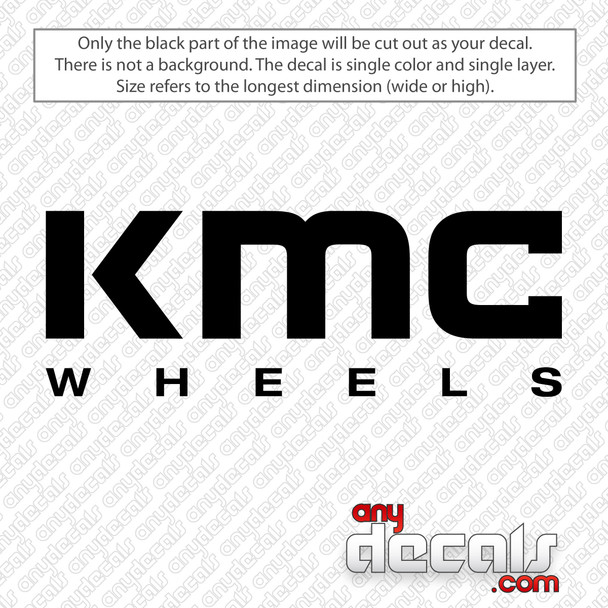 KMC Wheels Logo Decal Sticker